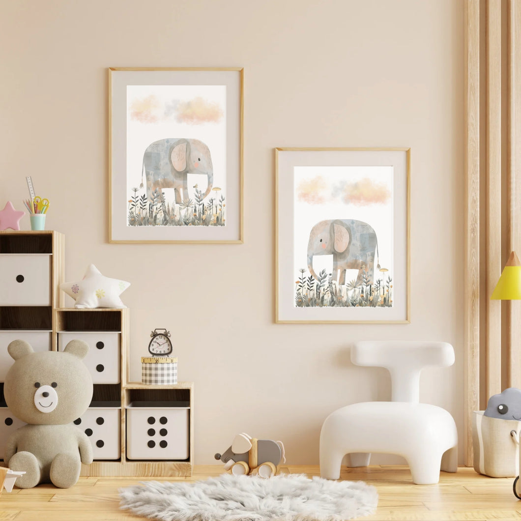 Safari Elephant Wall Art