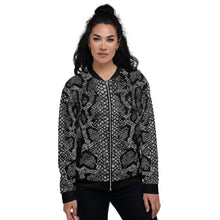 Load image into Gallery viewer, Snakeskin Unisex Bomber Jacket
