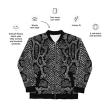 Load image into Gallery viewer, Snakeskin Unisex Bomber Jacket
