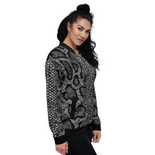 Load image into Gallery viewer, Snakeskin Unisex Bomber Jacket
