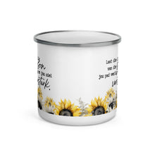 Load image into Gallery viewer, Laat die lig Enamel Mug
