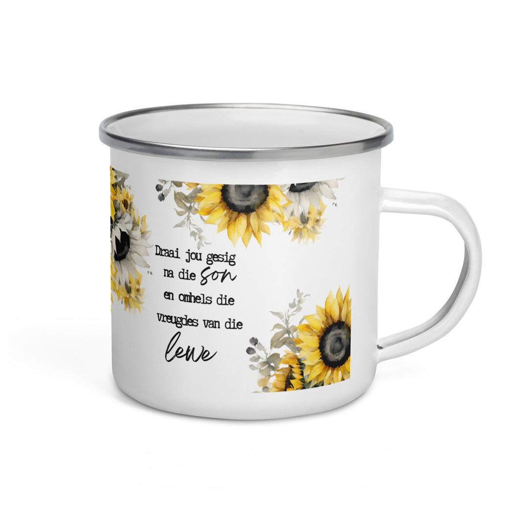 Gesig na die son Enamel Mug