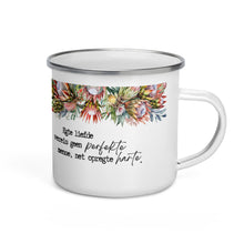 Load image into Gallery viewer, Liefde Protea Enamel Mug
