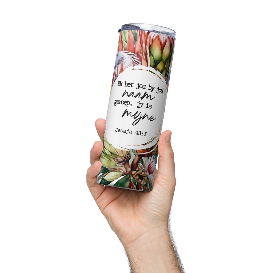 Jy is Myne Protea Stainless steel tumbler