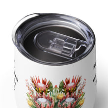 Load image into Gallery viewer, Glo Protea Wine tumbler
