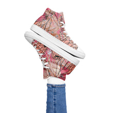 Load image into Gallery viewer, Blush Protea Women’s high top canvas shoes
