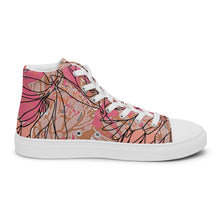 Load image into Gallery viewer, Blush Protea Women’s high top canvas shoes
