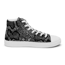 Load image into Gallery viewer, Snakeskin Women’s high top canvas shoes
