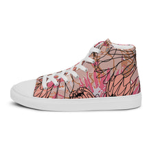 Load image into Gallery viewer, Blush Protea Women’s high top canvas shoes
