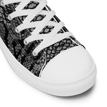 Load image into Gallery viewer, Snakeskin Women’s high top canvas shoes
