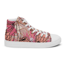 Load image into Gallery viewer, Blush Protea Women’s high top canvas shoes
