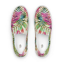 Load image into Gallery viewer, Tropical Leaves Women’s slip-on canvas shoes
