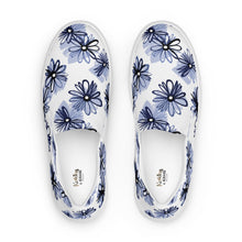 Load image into Gallery viewer, Blue Daisy Women’s slip-on canvas shoes
