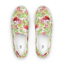 Load image into Gallery viewer, Flamingo Women’s slip-on canvas shoes
