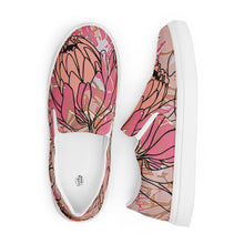 Load image into Gallery viewer, Blush Protea Women’s slip-on canvas shoes
