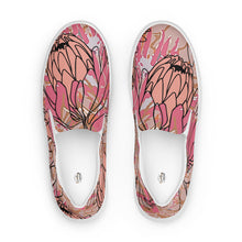 Load image into Gallery viewer, Blush Protea Women’s slip-on canvas shoes
