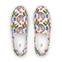 Load image into Gallery viewer, Funky Zebra Women’s slip-on canvas shoes
