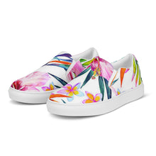 Load image into Gallery viewer, Tropical Floral Women’s slip-on canvas shoes
