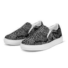 Load image into Gallery viewer, Snakeskin Women’s slip-on canvas shoes
