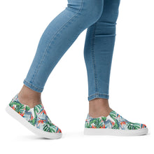 Load image into Gallery viewer, Strelitzia Green Women’s slip-on canvas shoes
