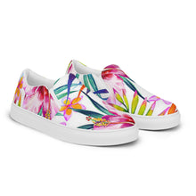 Load image into Gallery viewer, Tropical Floral Women’s slip-on canvas shoes
