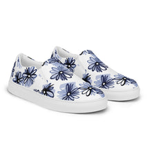 Load image into Gallery viewer, Blue Daisy Women’s slip-on canvas shoes
